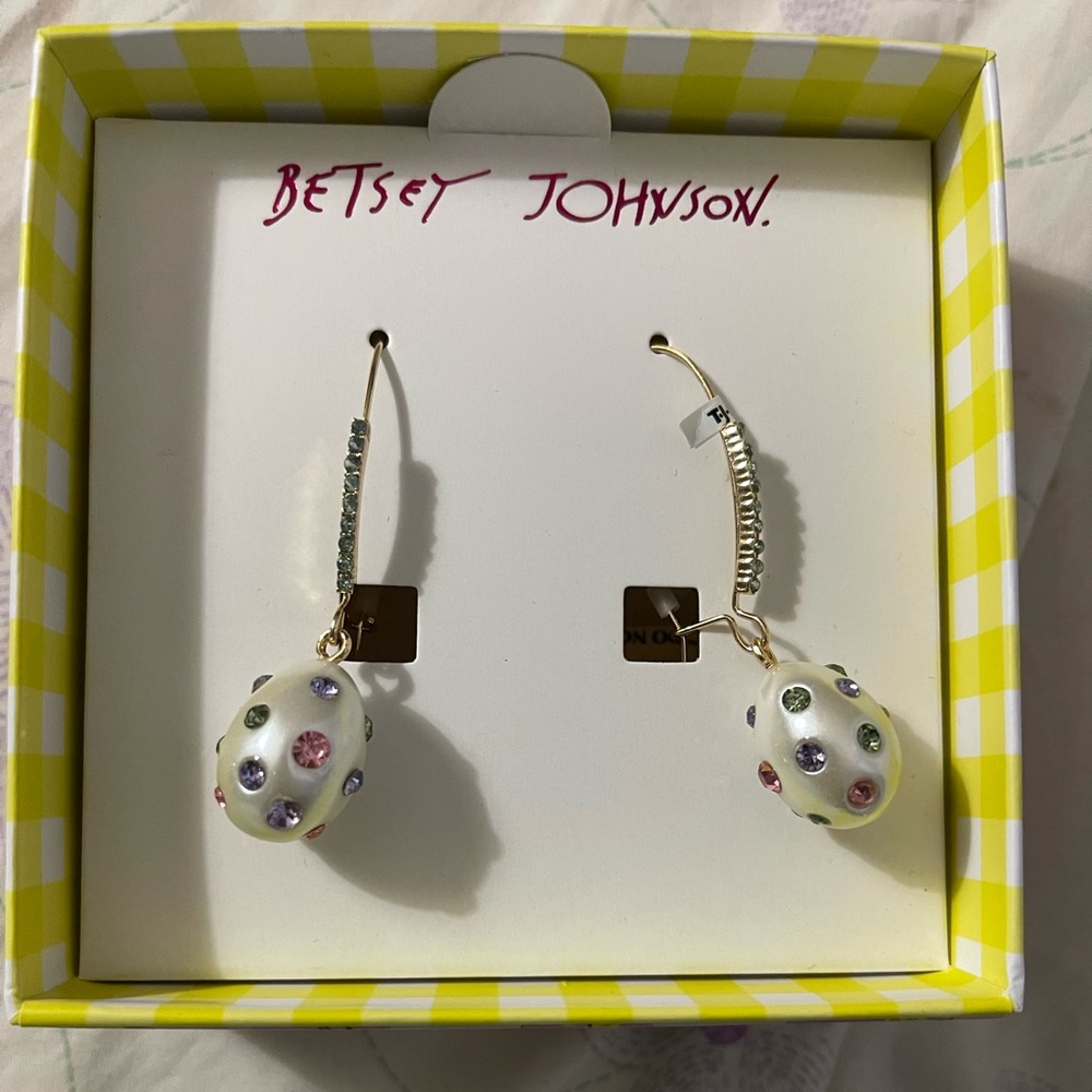 Betsey Johnson Easter Egg Earrings For Easter